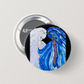 Die Lady der Blauen Flamme Button (Vorne & Hinten)