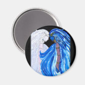 Die Lady der Blauen Flamme Magnet (Vorderseite/Rückseite)