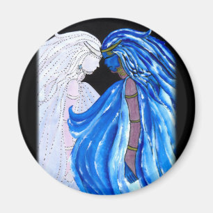 Die Lady der Blauen Flamme Magnet
