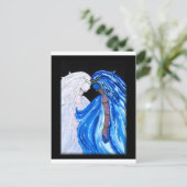 Die Lady der Blauen Flamme Postkarte (Stehend Vorderseite)