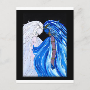 Die Lady der Blauen Flamme Postkarte
