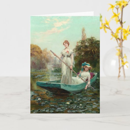 Die Lady des Sees | Henry John Yeend King Karte (Gelbe Blume)