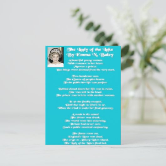 Die Lady des Sees Postkarte (Stehend Vorderseite)