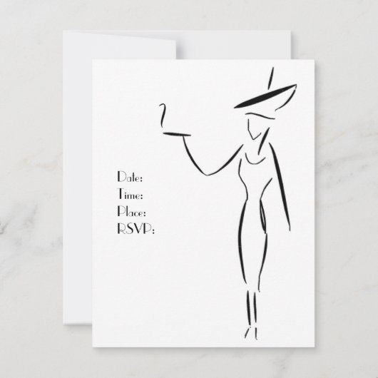 Die Lady im Big Hat #1 Einladung (Rückseite)