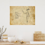 Die Lady im Big Hat #2 Poster (Küche)