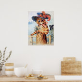 Die Lady Katze, Louis Wain Poster (Küche)
