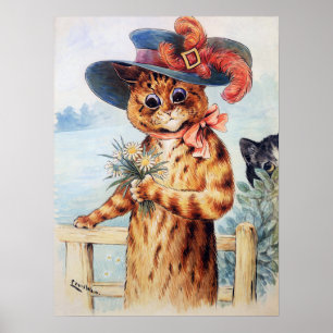 Die Lady Katze, Louis Wain Poster