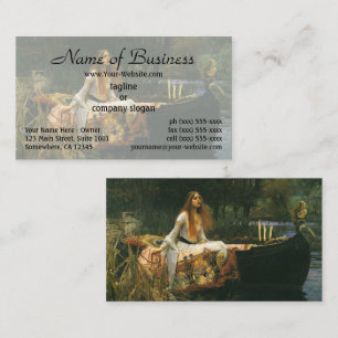 Die Lady of Shalott (On Boat) von JW Waterhouse Visitenkarte