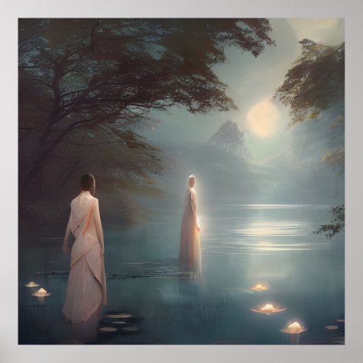 Die Lady of the Lake Digital Art Poster (Vorne)