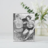 Die Lady Tattoo Artist Postkarte (Stehend Vorderseite)