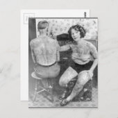 Die Lady Tattoo Artist Postkarte (Vorne/Hinten)