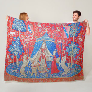 Die Lady und die Unicorn / A Mon Seul Desir Fleecedecke