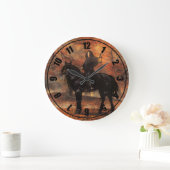 Die Lady von Halloween Große Wanduhr (Zuhause)