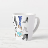 Die Ladys Shoes Design Latte Tasse (Rechte Ecke)