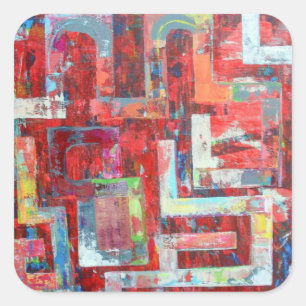 Die Lageraufkleber Quadratischer Aufkleber