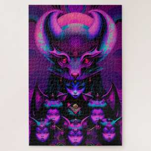 Die Lair der New Bat Girls Goth Halloween Puzzle