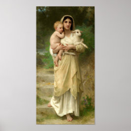 Die Lämmer von William Bouguereau Poster