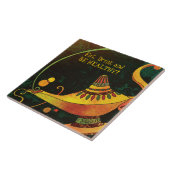 Die Lampen-Fantasie-Küchengöttin Trivet des Genies Fliese (Seite)