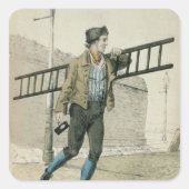 Die Lampenleuchte Quadratischer Aufkleber (Vorderseite)