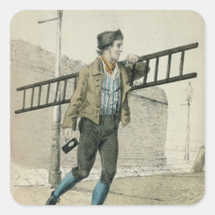 Die Lampenleuchte Quadratischer Aufkleber