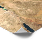 Die Länder Israels entlang der östlichen Küste Poster (Ecke)