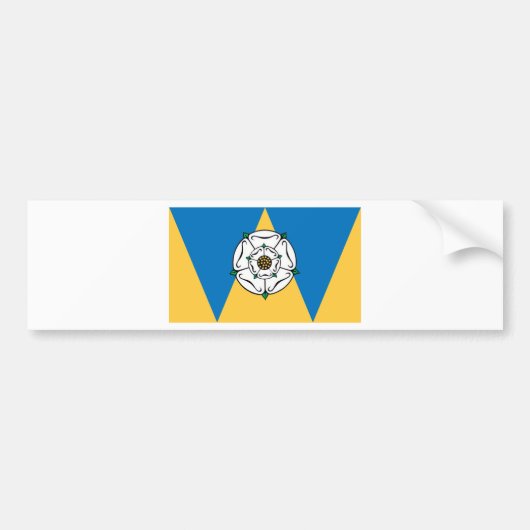 Die Landkreis-Flagge von West Yorkshire Autoaufkleber (Vorne)