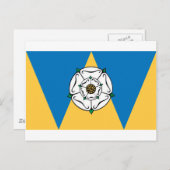 Die Landkreis-Flagge von West Yorkshire Postkarte (Vorne/Hinten)