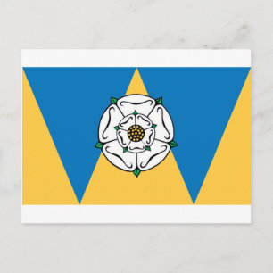 Die Landkreis-Flagge von West Yorkshire Postkarte