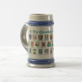Die Landkreise Irlands Beer Stein Bierglas (Vorderseite Links)