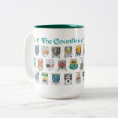 Die Landkreise von Irland-Tasse Zweifarbige Tasse (Vorderseite Links)