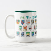 Die Landkreise von Irland-Tasse Zweifarbige Tasse (Links)