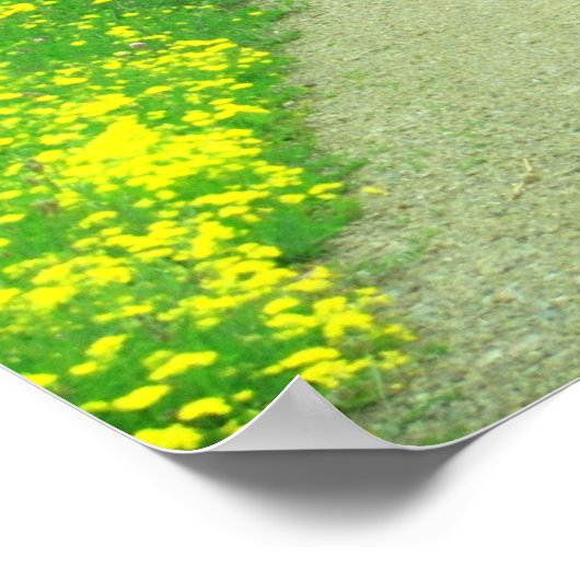 Die Landschaft auf der Ferne Poster (Ecke)