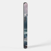 Die Landschaft der Blitzschlagwellen am Strand iPhone Hülle (Rechte Seite)