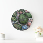 Die Landschaft des Tides Out Beach Rocks Große Wanduhr (Zuhause)