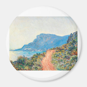 Die Landschaft von Corniche von Claude Monet Magnet