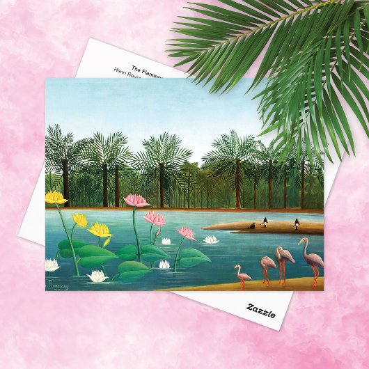Die Landschaft von Flamingos Henri Rousseau Postkarte