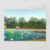 Die Landschaft von Flamingos Henri Rousseau Postkarte (Vorderseite)