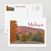 "Die Landschaft von Michigan im Herbst" Postkarte (Vorne/Hinten)