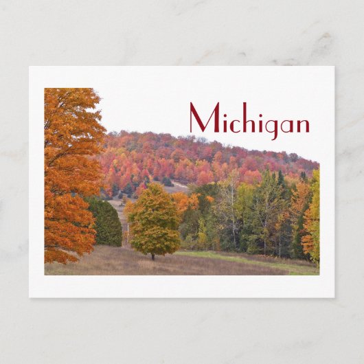 "Die Landschaft von Michigan im Herbst" Postkarte (Vorderseite)
