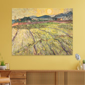 Die Landschaft von Van Gogh mit Pflugfeldern (1899 Leinwanddruck (Insitu (Wohnzimmer))