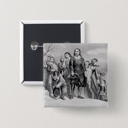 Die Landung der Pilger Button (Vorne & Hinten)