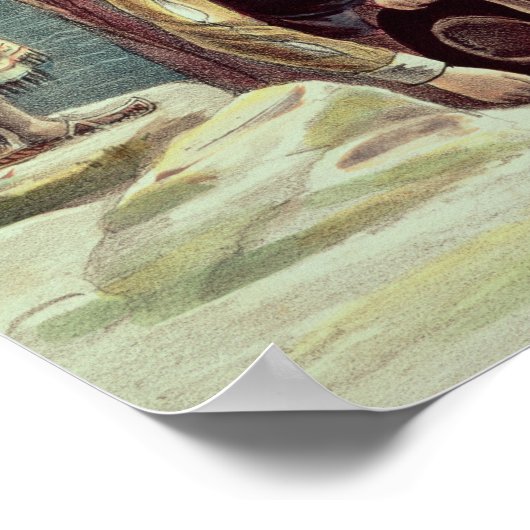 Die Landung der Pilger in Plymouth Poster (Ecke)