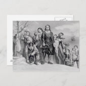 Die Landung der Pilger Postkarte (Vorne/Hinten)