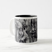 Die Landung der Pilger Zweifarbige Tasse (Vorderseite Links)