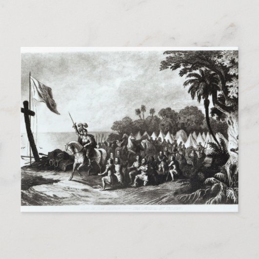 Die Landung in der Bucht von Tampa Postkarte (Vorderseite)