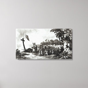 Die Landung in Tampa Bay Leinwanddruck