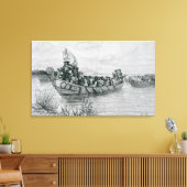 Die Landung von Cadillac Leinwanddruck (Insitu (Wohnzimmer))