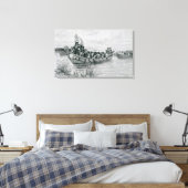 Die Landung von Cadillac Leinwanddruck (Insitu (Schlafzimmer))