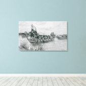 Die Landung von Cadillac Leinwanddruck (Insitu (Holzboden))