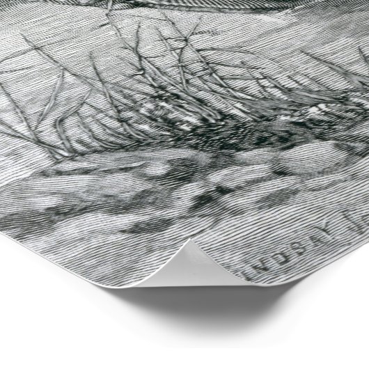 Die Landung von Cadillac Poster (Ecke)